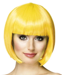 Boblijn Pruik Geel Kort