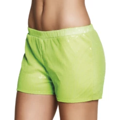 Hotpants Pailletten Neon Groen