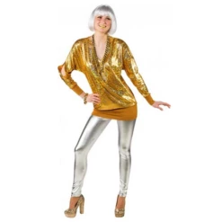 80ties Overslag Shirt Goud