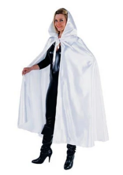 Venetiaanse Cape Met Capuchon Wit