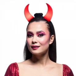 Diadeem Duivel Hoorntjes Met LED