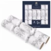 6 St. Christmas Crackers Premium Silver 14 Inch XAMTS1606