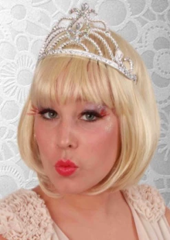 Tiara Zilver Met Glitters