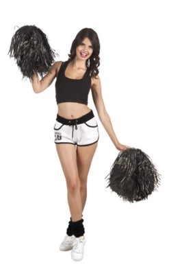 Pompon Cheerball Zwart Per Stuk