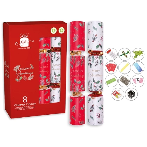 8 St. Christmas Crackers Traditional Foliage 12 Inch XAMGS503 3 8 St. Christmas Crackers Traditional Foliage 12 Inch XAMGS503