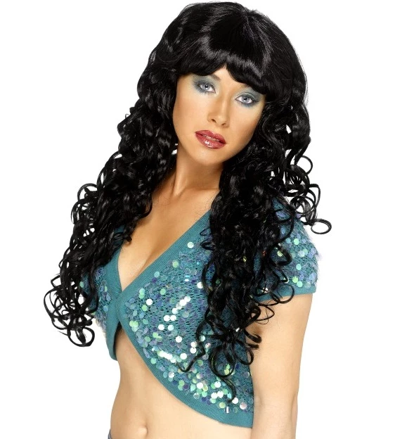 Pruik Siren Zwart 3 Pruik Siren Zwart