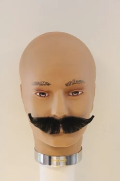 Plaksnor Echt Haar Gilbert Met Krul Zwart