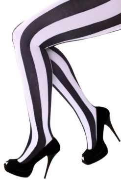 Panty Zwart Witte Strepen