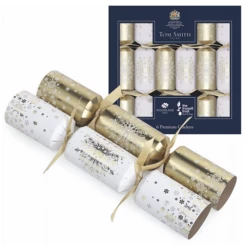 6 St. Christmas Crackers Premium Gold 14 Inch XAMTS1608
