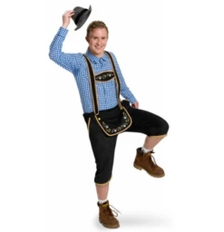 Lederhose Zwart Lang