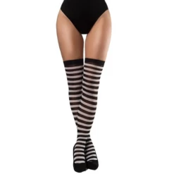 Kousen Zwart/wit Gestreept