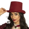 Hoge Hoed Deluxe Bordeaux Rood -MONNIKENDAM Verkoop wconn 407113