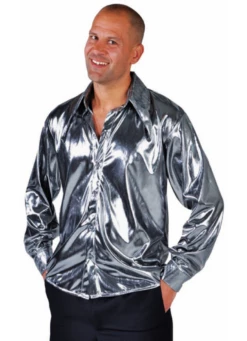 Disco Blouse Glimmend Zilver
