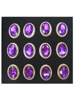 Sinterklaas Ring Ovaal Met Kralenrand Paars