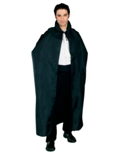 Cape Zwart Met Opstaande Kraag 145cm