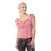 Tiroler Blouse Dames Liesl Rood -MONNIKENDAM Verkoop wconn 407625