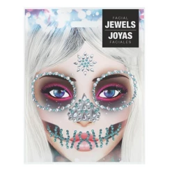 Face And Body Jewels Green Skull