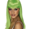 Glamourama Pruik Neon Groen