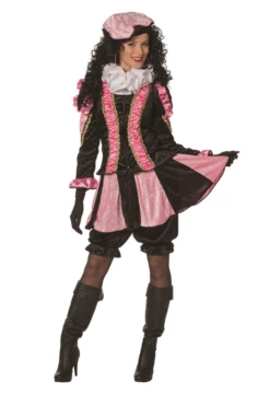 Dames Pietenpak Met Rokje Roze/zwart