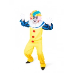 Scary Clown Jumpsuit Volwassenen Geel