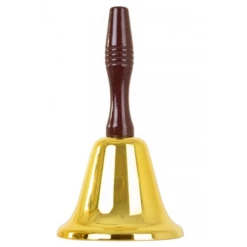 Kerstman Bel Goud 18cm