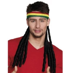 Zweetband Rasta Met Dreadlocks